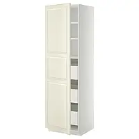 IKEA METOD / MAXIMERA(893.829.77), висока шафа з ящиками, білий/Bodbyn крем