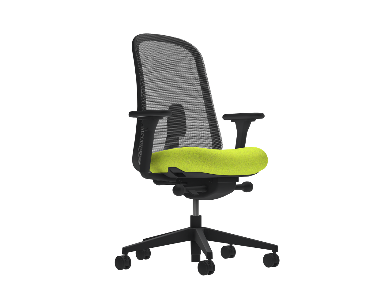 Ергономічне офісне крісло з профільованим сидінням Lino Mineral Frame and Base Phoenix Blizzard Салатовий