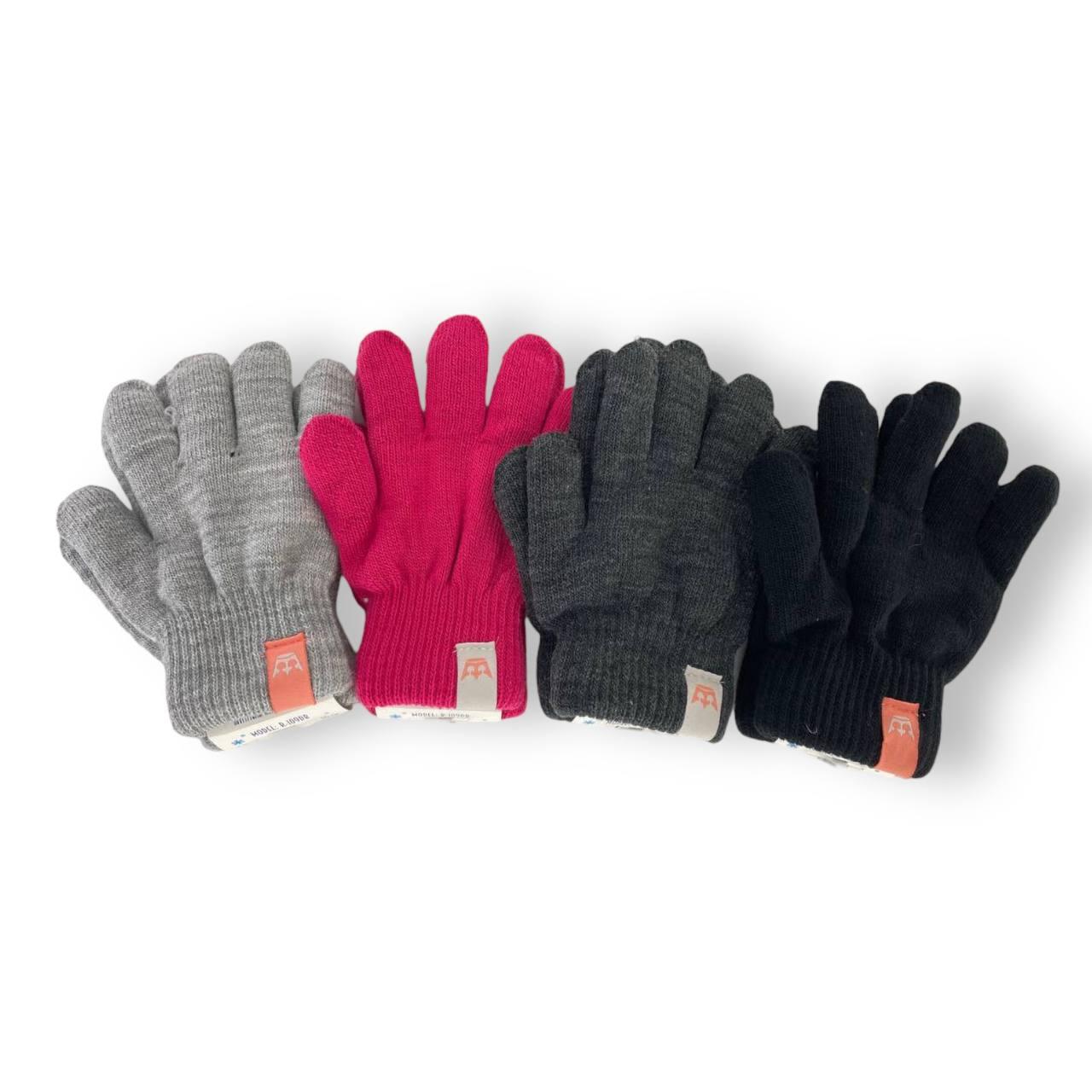 ОПТ Дитячі рукавички подвійні для дівчинки, р. 16 (9-10 років), виробник Польща (6 шт./набір), фото 1