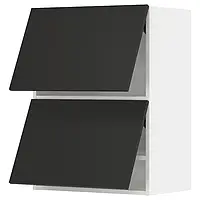 IKEA METOD(494.981.64), шафа 2-х дверний рівень, білий/матовий антрацит Nickebo