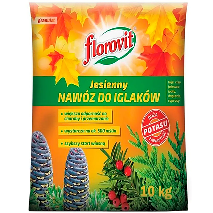 Добриво осіннє для хвойних Florovit / Флоровіт, 10 кг (Польща), фото 1