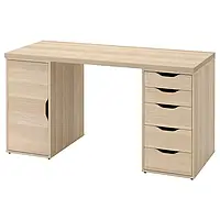 IKEA LAGKAPTEN / ALEX(695.216.20), рабочий стол, белая морилка/имитация дуб белый