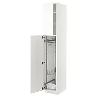 IKEA METOD(595.073.42), высокий/бытовой шкаф, белый/Вальстена белый