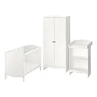 IKEA SMÅGÖRA(195.060.33), Комплект дитячих меблів 3 предмета, білий