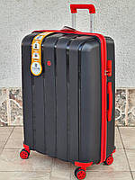 Большой чемодан ударопрочный из полипропилена MCS V305 L black and red