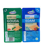 Сирна нарізка Mlekpol Gouda/Edam 500g (2x250g)