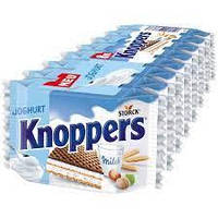 Вафлі кноперс йогурт Knopper's Joghurt 8er