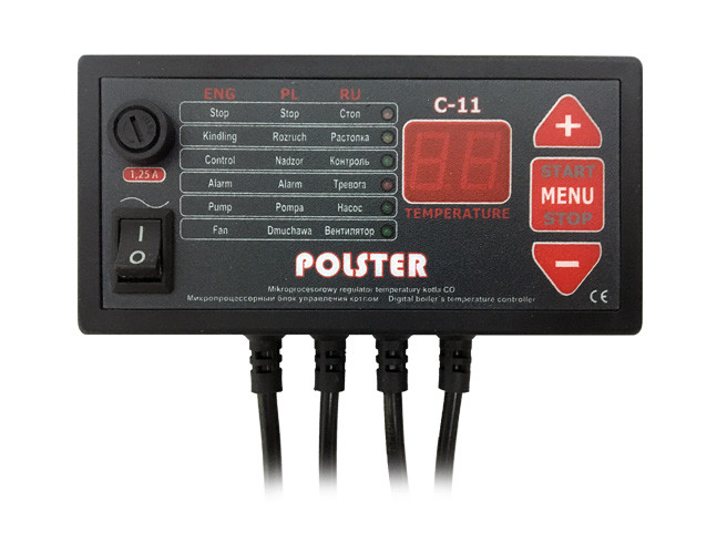 Комплект блок управления Polster C-11 и вентилятор DM-120 для твердотопливного котла - фото 2 - id-p337324437