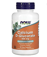 NOW Foods, D-глюкарат кальция, 500 мг, 90 растительных капсул