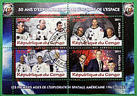Блок марок Конго - Космос