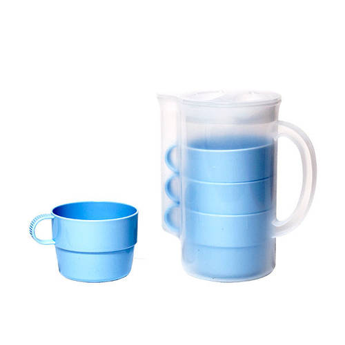 Купить Набор Кувшин мерный 0,9л с кружками 0,2л. (4шт) крышка ...