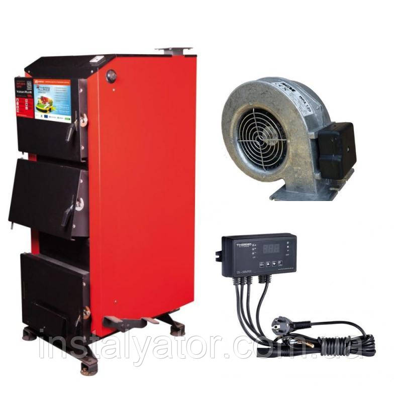 Thermo Alliance Vulcan Plus V 3.0 Котел твердопаливний сталевий VPSFW 50 + Вентилятор котла до 40 кВт, "M, фото 1