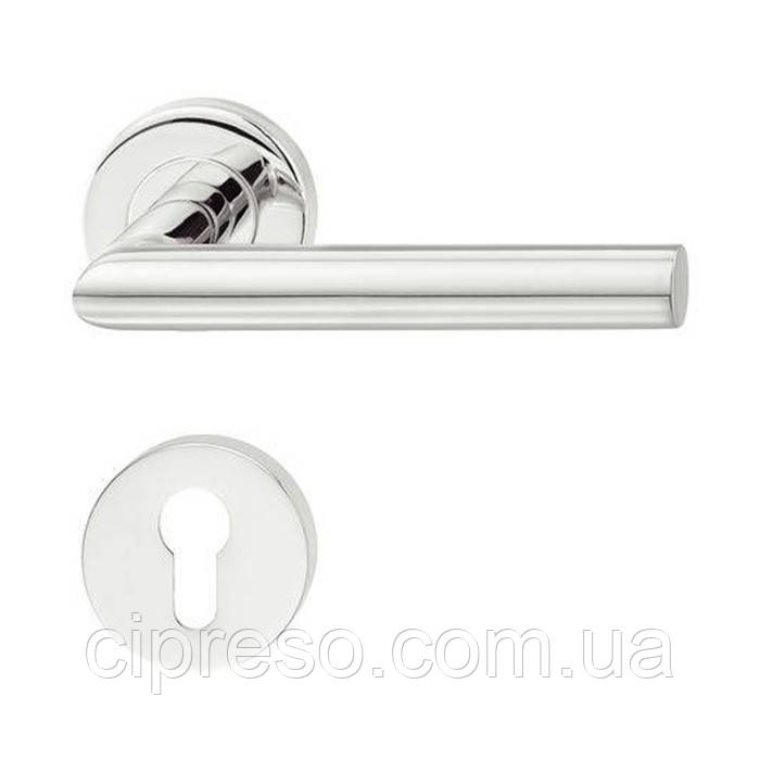 Комплект дверних ручок ручок LDH 2171 PC неіржавка сталь полірована, фото 1