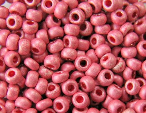Бісер 10/0, №18598 матовий, коралово-рожевий, металлік (уп.50 грам), фото 1