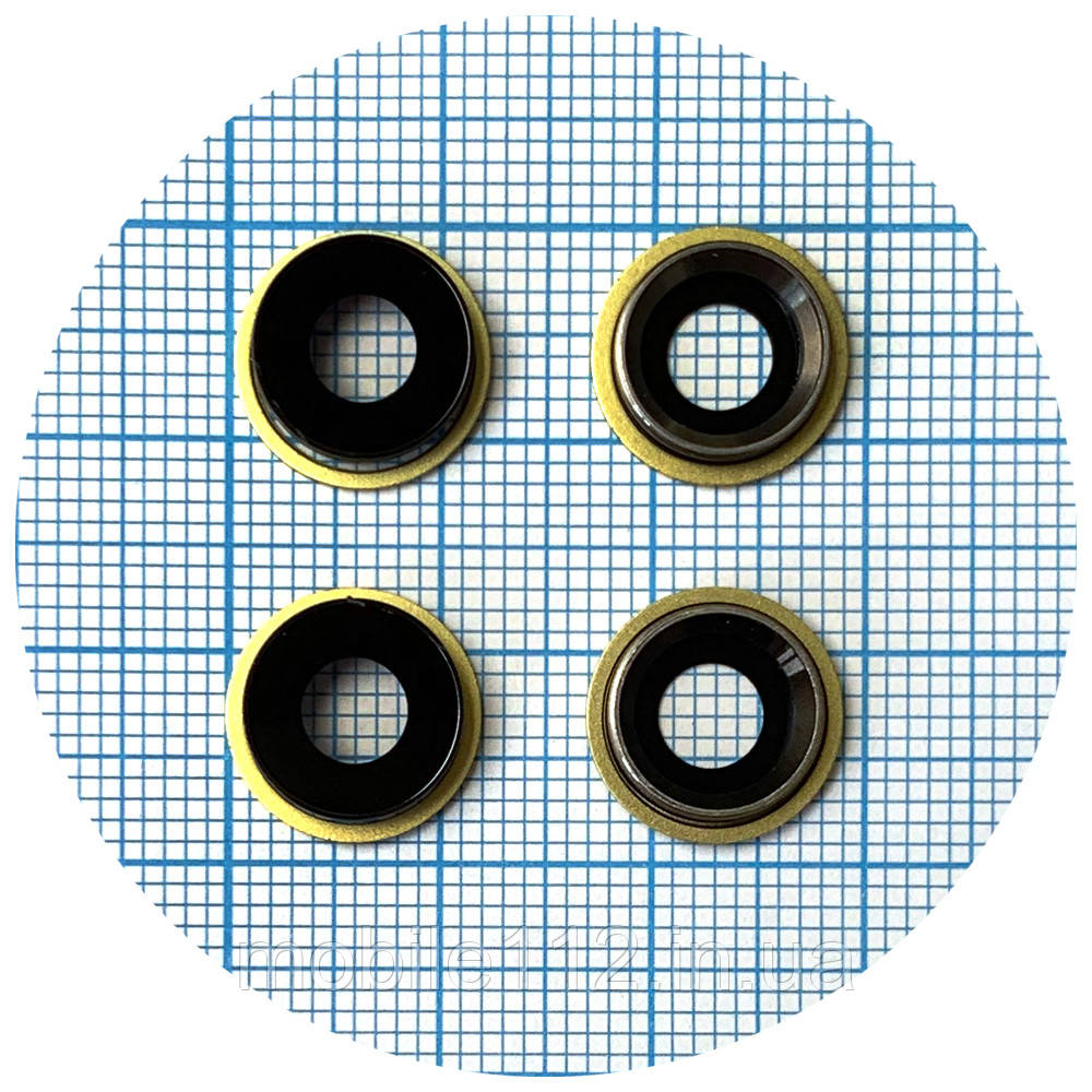 Скло камери Apple iPhone 11 (з жовтим кільцем - 2 шт), фото 1