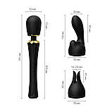 Вібромасажер з насадками Zalo — Kyro Wand Obsidian Black - SO6651, фото 2