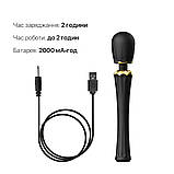 Вібромасажер з насадками Zalo — Kyro Wand Obsidian Black - SO6651, фото 6