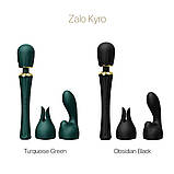 Вібромасажер з насадками Zalo — Kyro Wand Obsidian Black - SO6651, фото 8