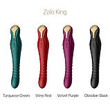 Смартвібратор-пульсатор Zalo — King Wine Red, кристал Swarovski - SO6656, фото 6