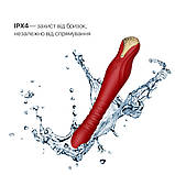 Смартвібратор-пульсатор Zalo — King Wine Red, кристал Swarovski - SO6656, фото 3