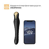 Смартвібратор-пульсатор Zalo — King Obsidian Black, кристал Swarovski - SO6658, фото 2