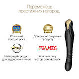 Смартвібратор-пульсатор Zalo — King Obsidian Black, кристал Swarovski - SO6658, фото 4