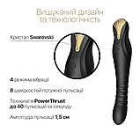 Смартвібратор-пульсатор Zalo — King Obsidian Black, кристал Swarovski - SO6658, фото 5
