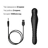 Смартвібратор-пульсатор Zalo — King Obsidian Black, кристал Swarovski - SO6658, фото 7