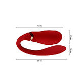 Смартвібратор для пар Zalo — Fanfan Bright Red - SO6670, фото 3