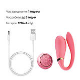 Смартвібратор для пар Zalo Fanfan set Rouge Pink, пульт ДК - SO6672, фото 7