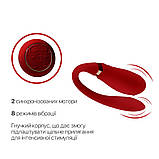 Смартвібратор для пар Zalo Fanfan set Bright Red, пульт ДК - SO6673, фото 5