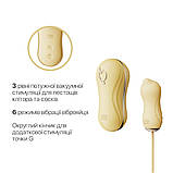 Набір 2в1 Zalo — UNICORN Yellow, віброяйце + вакуумний стимулятор - SO6686, фото 4