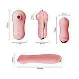 Набір 3в1 Zalo – UNICORN Set Pink, віброяйце, пульсатор, вакуумний стимулятор - SO6687, фото 2