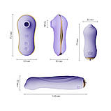 Набір 3в1 Zalo – UNICORN Set Violet, віброяйце, пульсатор, вакуумний стимулятор - SO6688, фото 2
