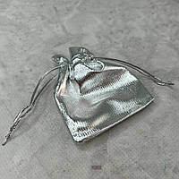Мешочек подарочный парча 7х9 см - серебро КР