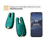 Смарт-вібратор для грудей Zalo - Nave Turquoise Green, пульт ДК, робота через додаток - SO7488, фото 2