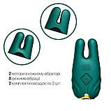 Смарт-вібратор для грудей Zalo - Nave Turquoise Green, пульт ДК, робота через додаток - SO7488, фото 4