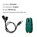Смарт-вібратор для грудей Zalo - Nave Turquoise Green, пульт ДК, робота через додаток - SO7488, фото 6