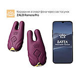 Смарт-вібратор для грудей Zalo - Nave Velvet Purple, пульт ДК, робота через додаток - SO7489, фото 2