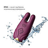 Смарт-вібратор для грудей Zalo - Nave Velvet Purple, пульт ДК, робота через додаток - SO7489, фото 5