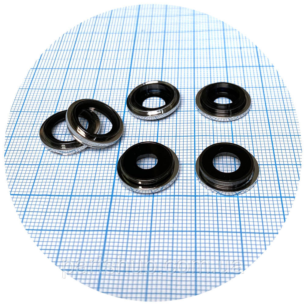 Скло камери Apple iPhone 13 Pro, iPhone 13 Pro Max (зі сріблястим кільцем - 3 шт), фото 1