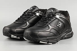 Кросівки чоловічі шкіряні чорні Bona 925C Бона Розміри 41 42 43 44