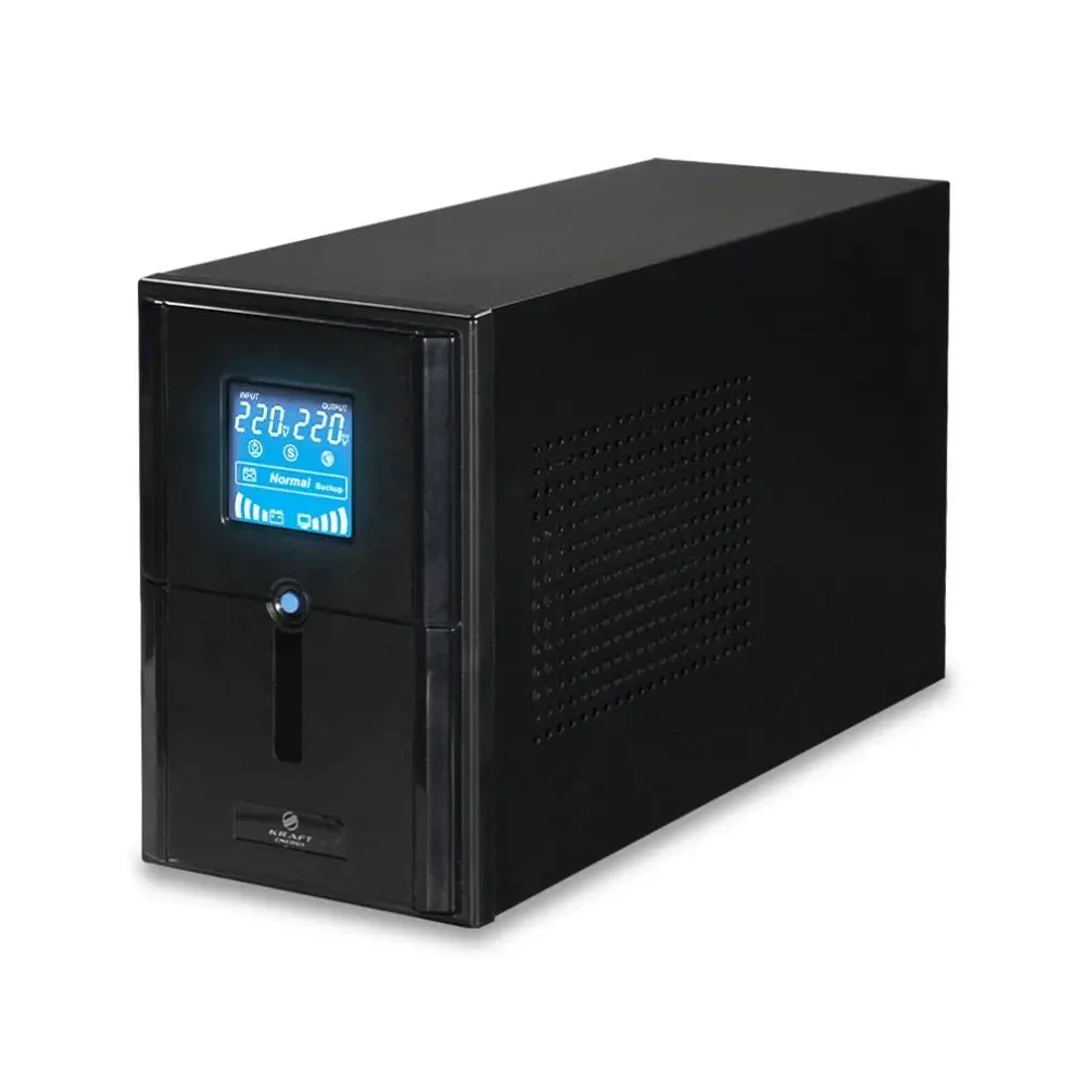 Джерело безперебійного живлення Kraft KRF-PSW1500VA/1200W(LCD)24V UPS з під'єднанням зовнішнього акумулятора