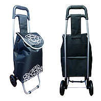 Тачка з сумкою господарською Сумка-візок Кравчучка До 20 кг підйом Чорна
