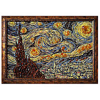 Картина "Звездная ночь" из янтаря 20х30