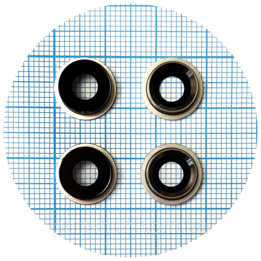 Скло камери Apple iPhone 11 (з білим кільцем - 2 шт), фото 1