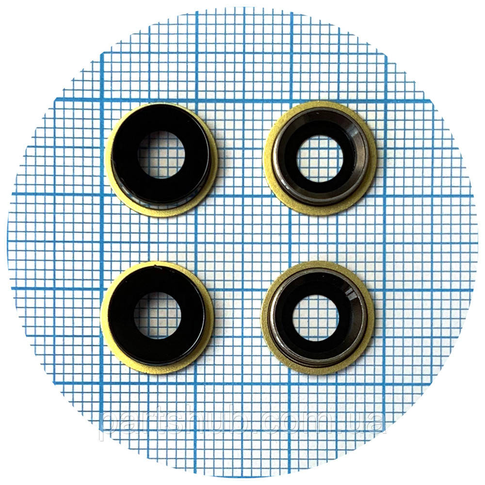 Скло камери Apple iPhone 11 (з жовтим кільцем - 2 шт), фото 1