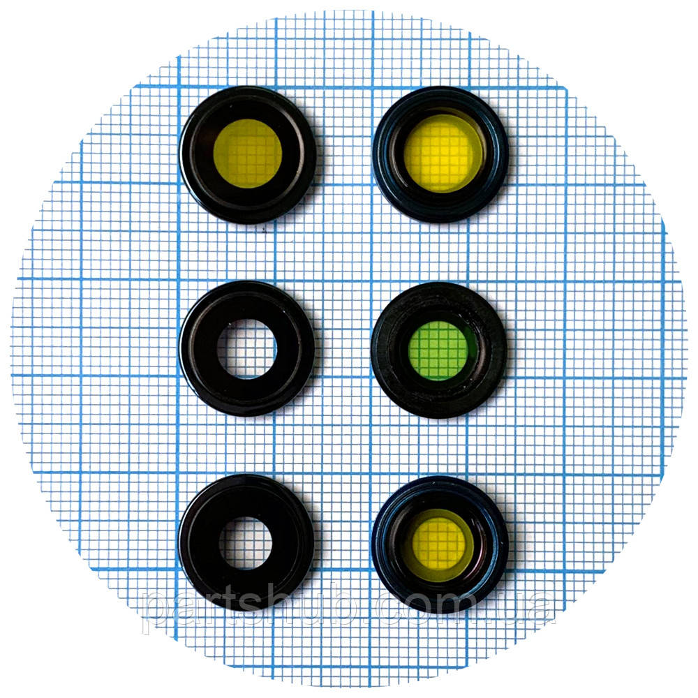 Скло камери Apple iPhone 12 Pro Max (з синім кільцем - 3 шт), фото 1