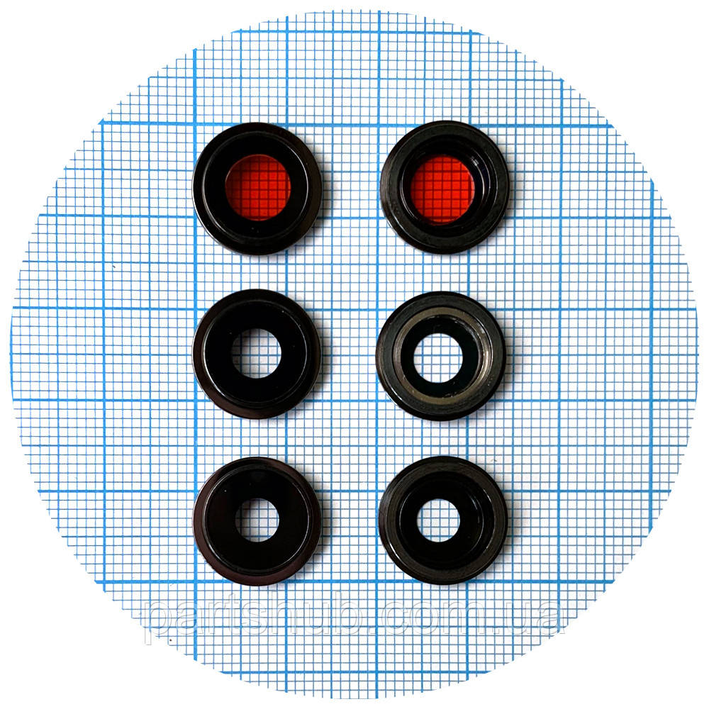 Скло камери Apple iPhone 12 Pro Max (з сірим кільцем - 3 шт), фото 1