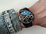 Чоловічий годинник на руку Rolex (ролекс), чорний з золотими елементами, антивідблискове скло - код 2194t, фото 5